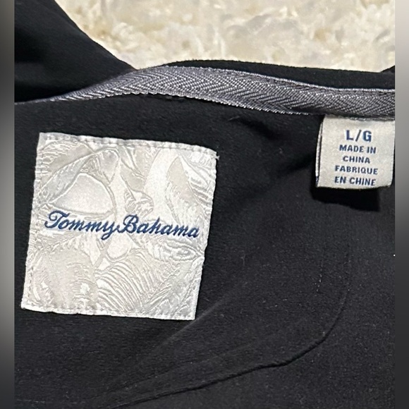 Men's Tommy Bahama Lightweight Size Large Black Jacket EUC - Picture 3 of 7